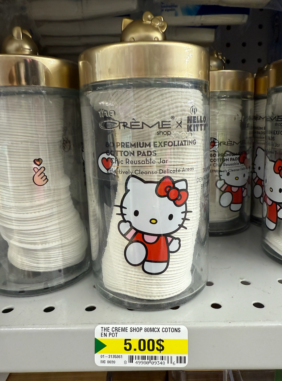 80 tampons exfoliants The Cr\u00e8me Shop au Dollarama.