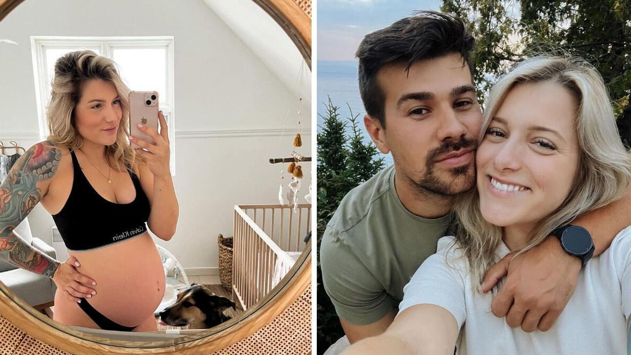 Alexandra Lapierre d'OD enceinte. Droite : Yannick Martel et Alexandra Lapierre d'OD Dans l'Ouest.