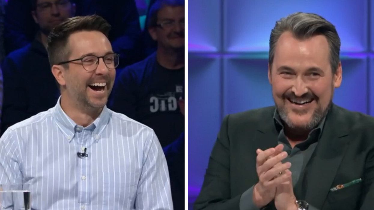 Alexandre Barrette. Droite : Guy A. Lepage.