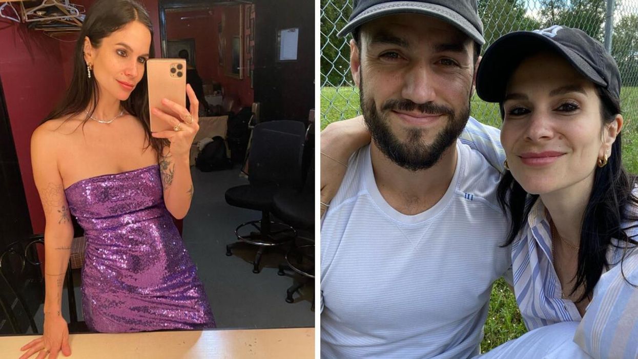 Amélie B. Simard et son fiancé Jonathan Sbrollini.