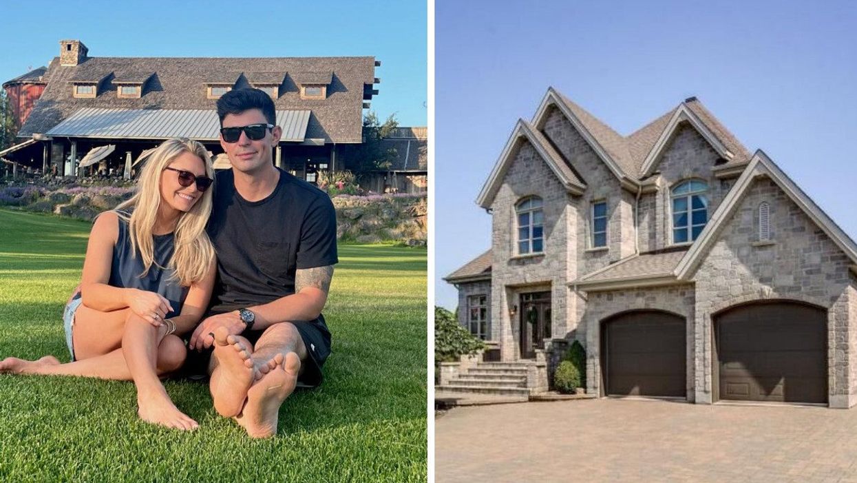 Angela et Carey Price. Droite : Maison de Carey et Angela Price à Candiac.