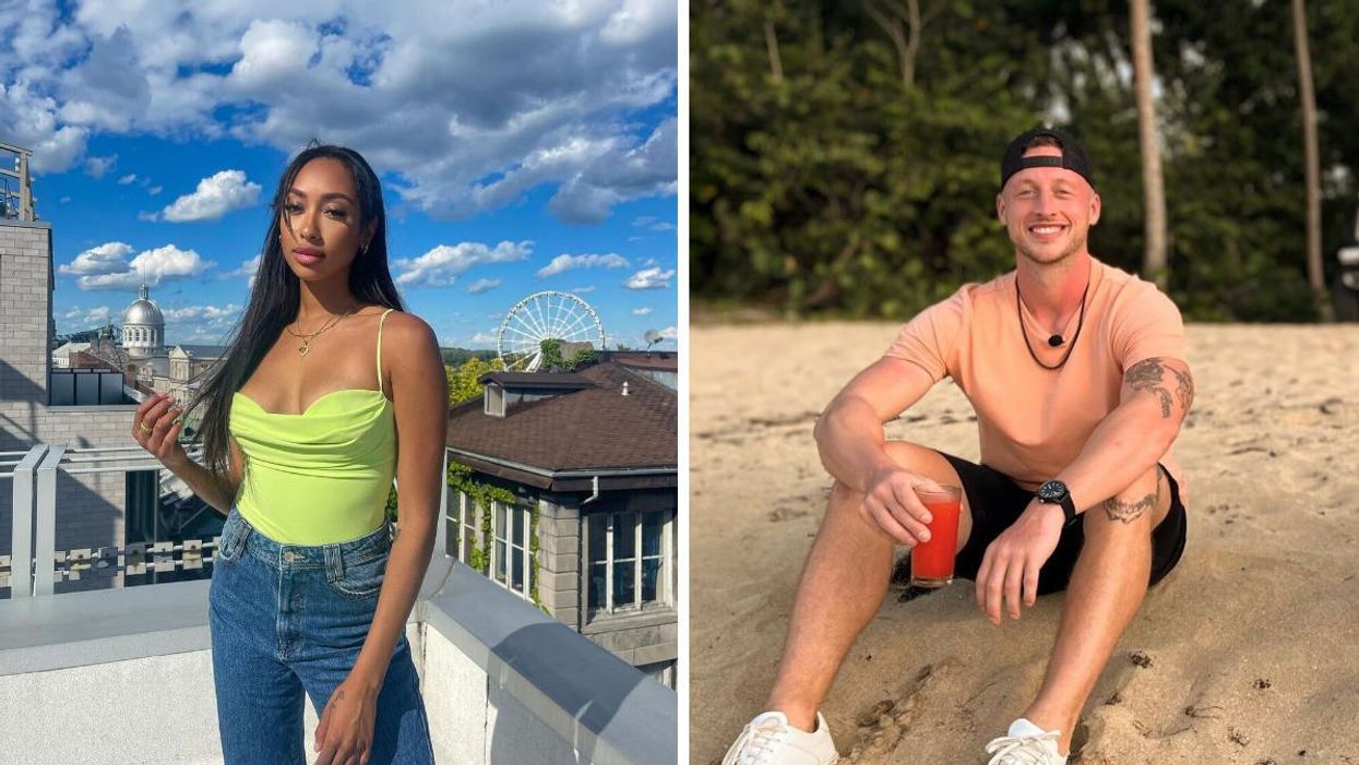 Anna-Maëlle Laprise de L'île de l'amour saison 1. Droite : Jacob Heiniger de L'île de l'amour saison 2.