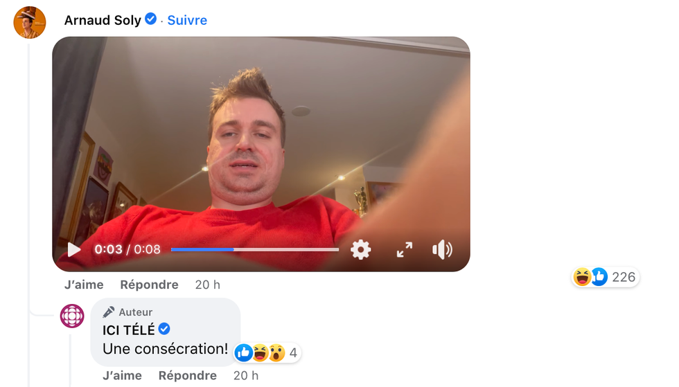 Arnaud Soly envoie une vid\u00e9o de Bonne Ann\u00e9e pour le Bye Bye.