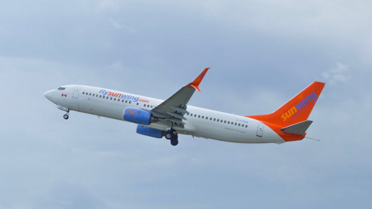 Avion Sunwing en vol.