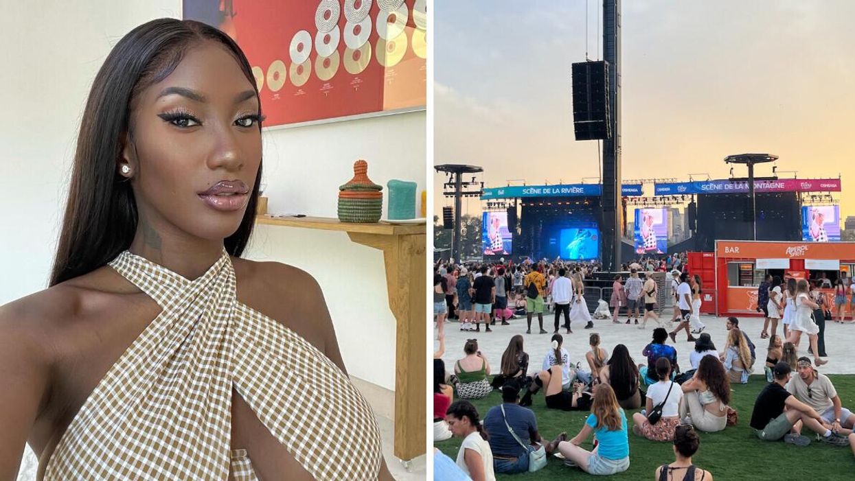 Aya Nakamura. Droite : Festival Osheaga.