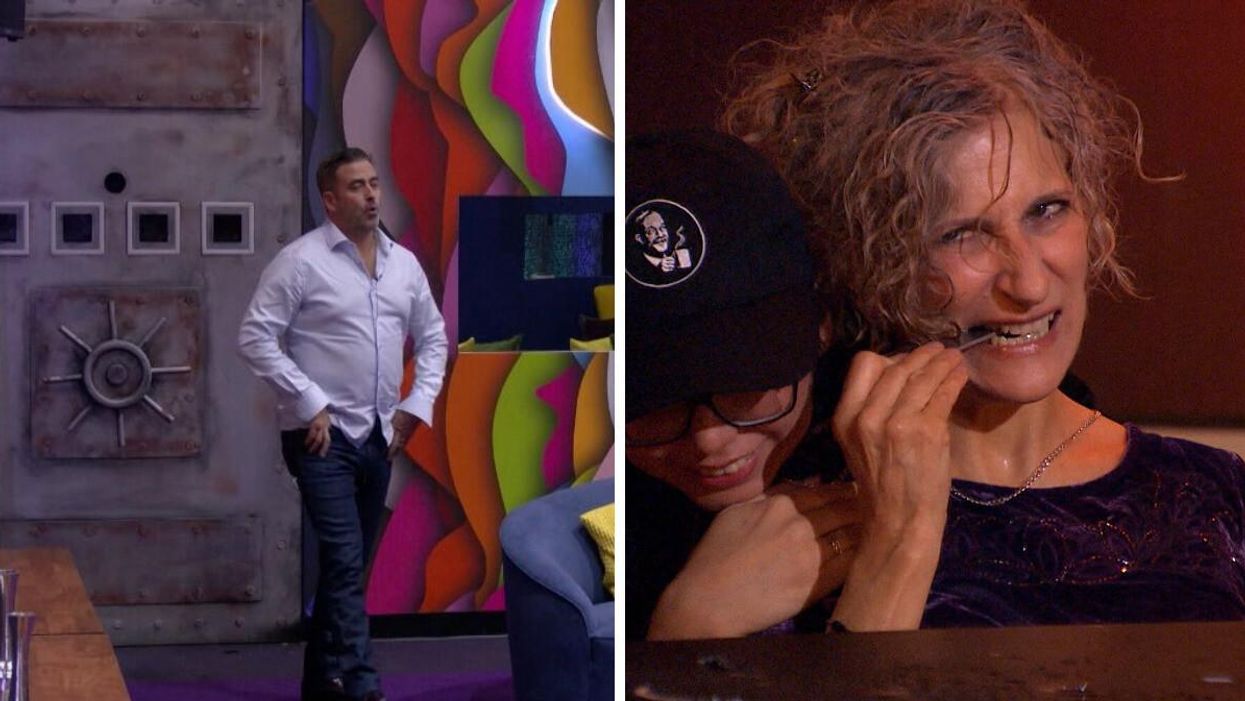 Benoît Gagnon et la pièce secrète. Droite : Natalie Choquette de Big Brother Célébrités 3.