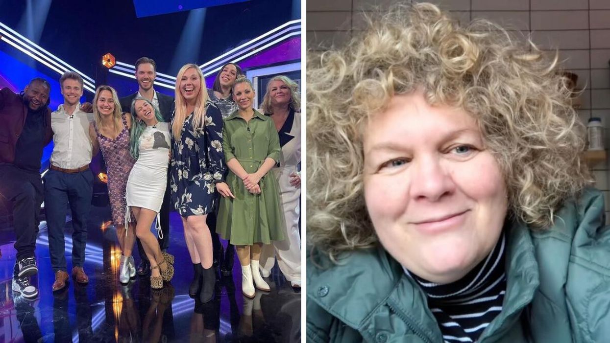 Big Brother Célébrités. Droite : Guylaine de Big Brother Célébrités.