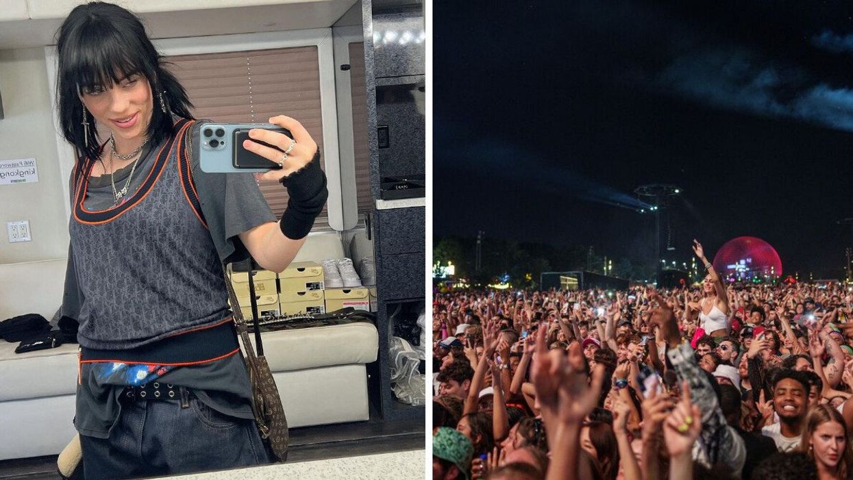 Billie Eilish. Droite : Osheaga.