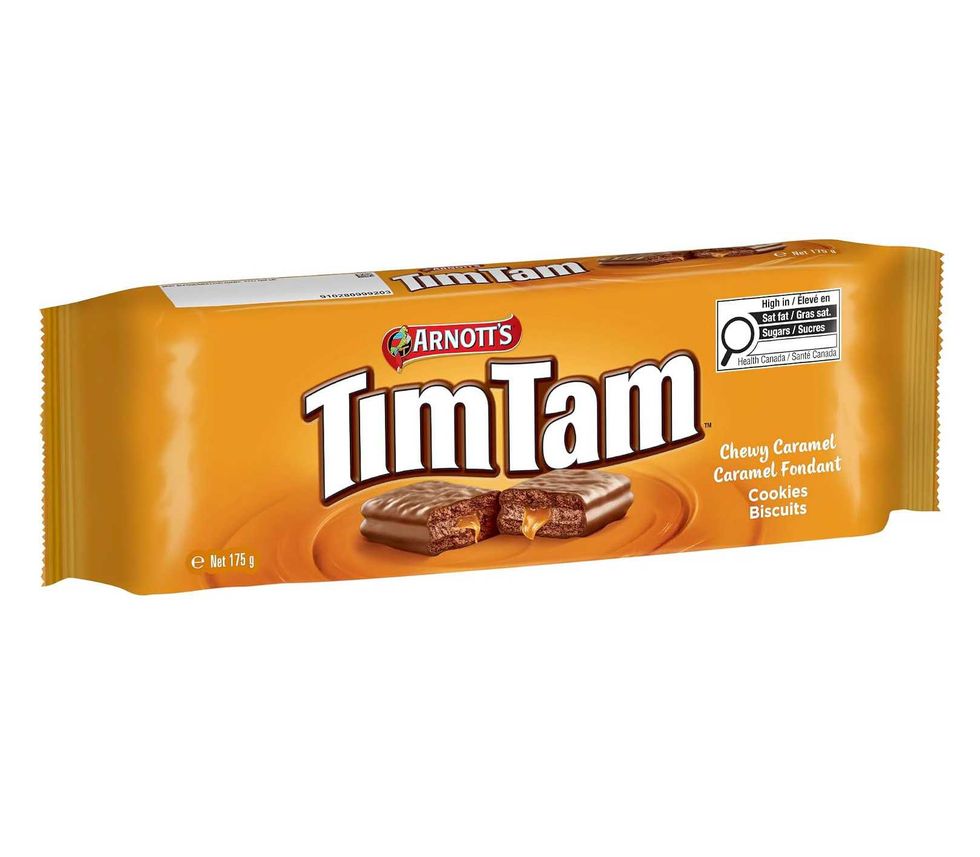 Biscuits au caramel fondant Tim Tam, format de 175 g.