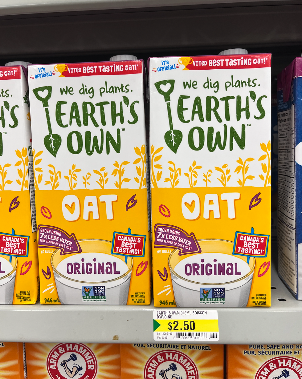 Boisson \u00e0 l'avoine au Dollarama.