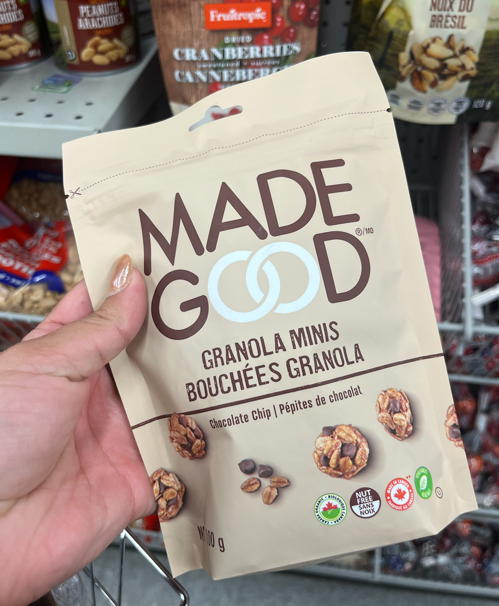 Bouch\u00e9es de granola Made Good vendues au Dollarama