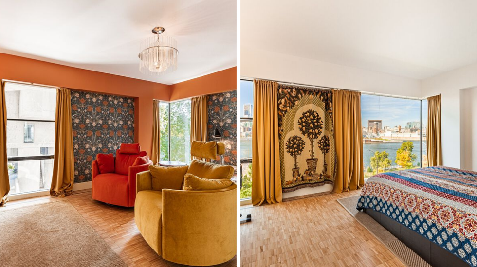 Boudoir. Droite : Chambre secondaire.