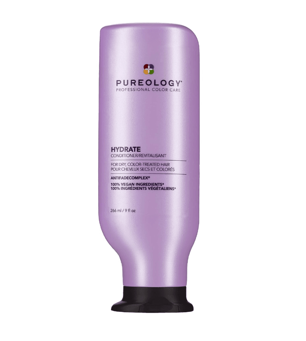 Bouteille du revitalisant Hydrate de Pureology pour cheveux moyens \u00e0 \u00e9pais.