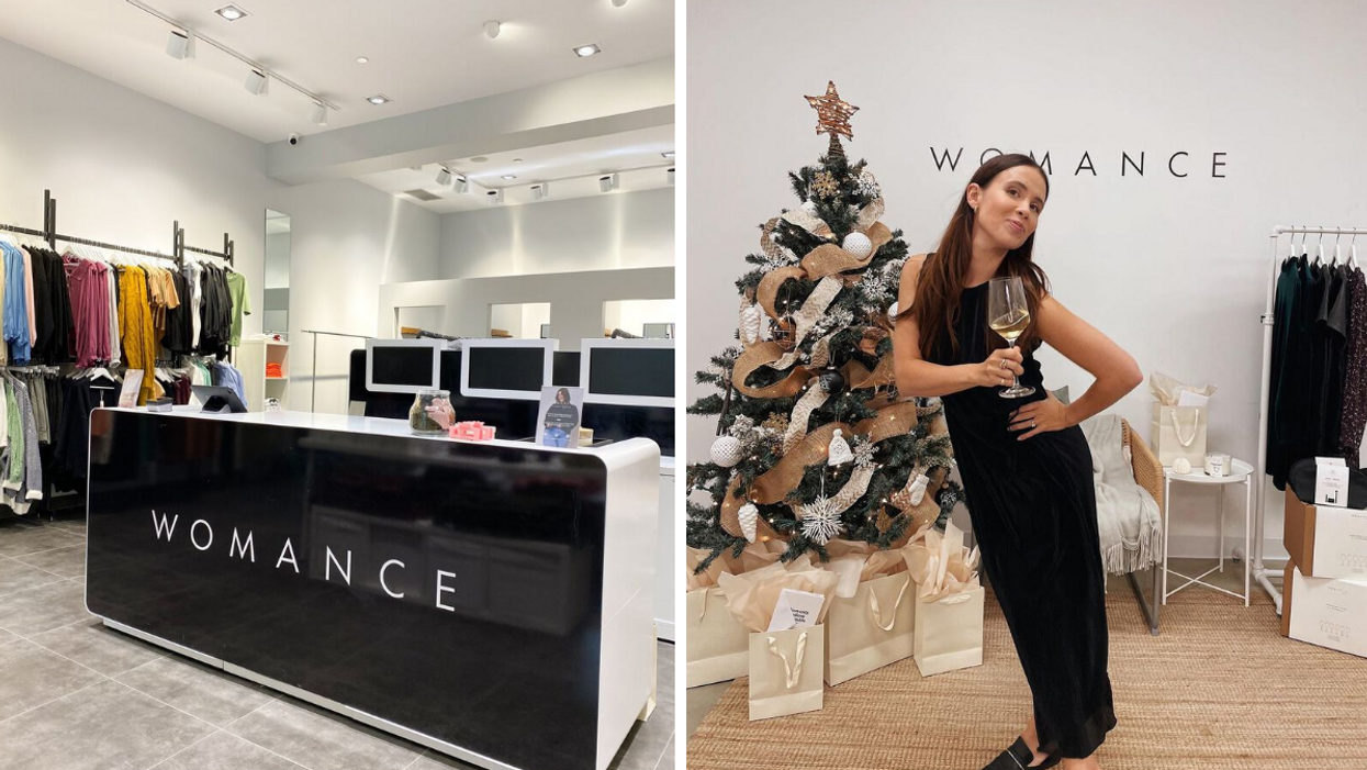 Boutique Womance. Droite : Andréanne Marquis à la boutique Womance.