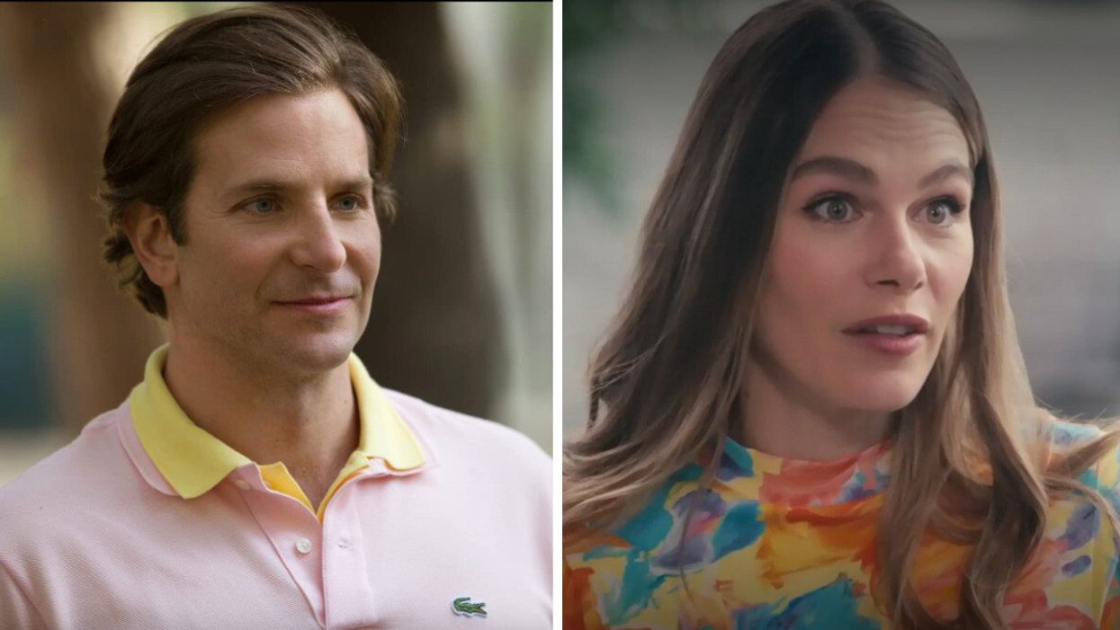 Bradley Cooper. Droite : Maripier Morin.