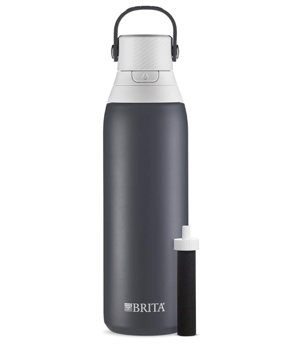 Brita Bouteille d'eau en acier inoxydable avec filtre.