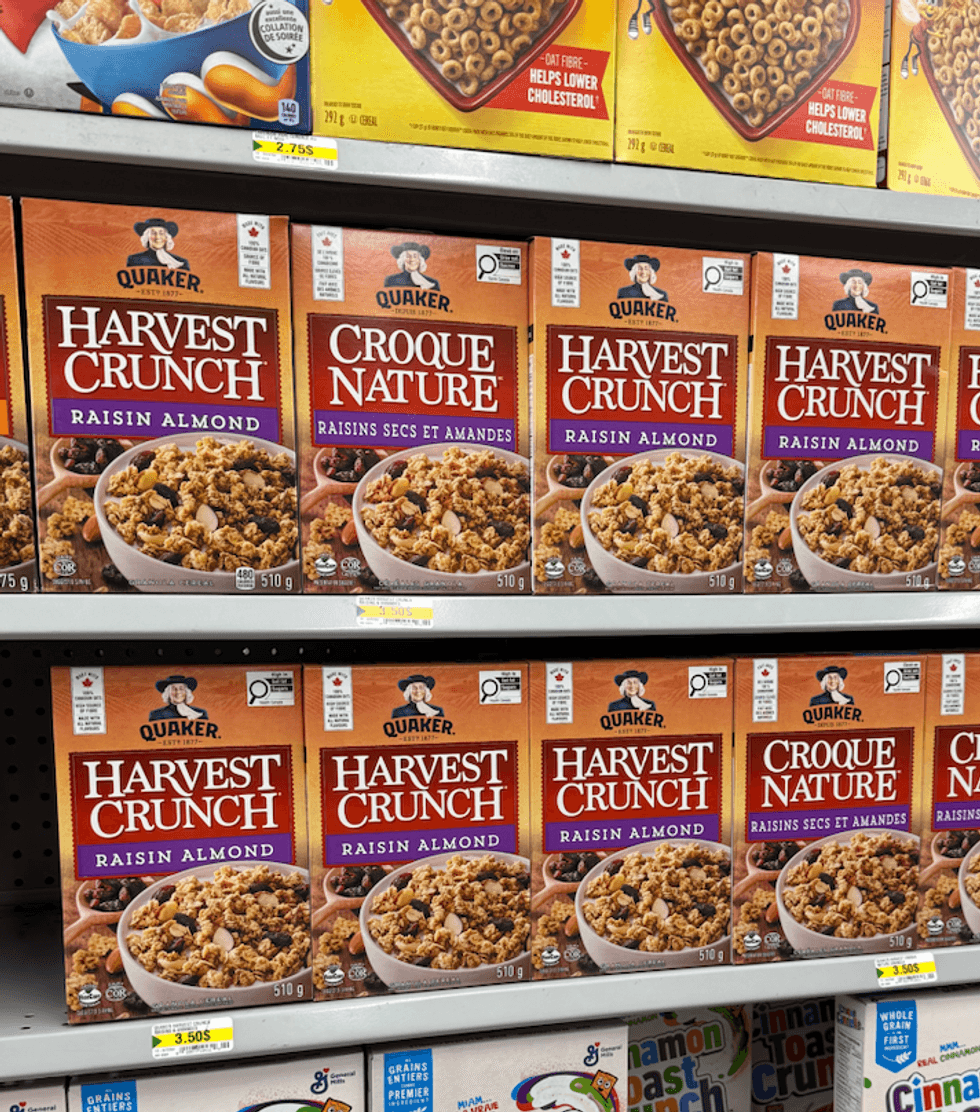 C\u00e9r\u00e9ales granola Croque Nature, vendues au Dollarama.