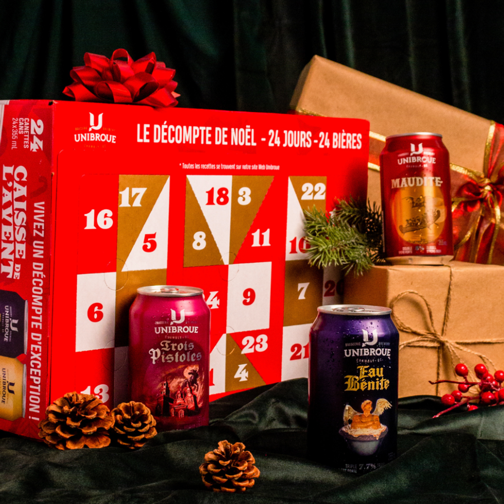 Caisse de l'avent d'Unibroue.
