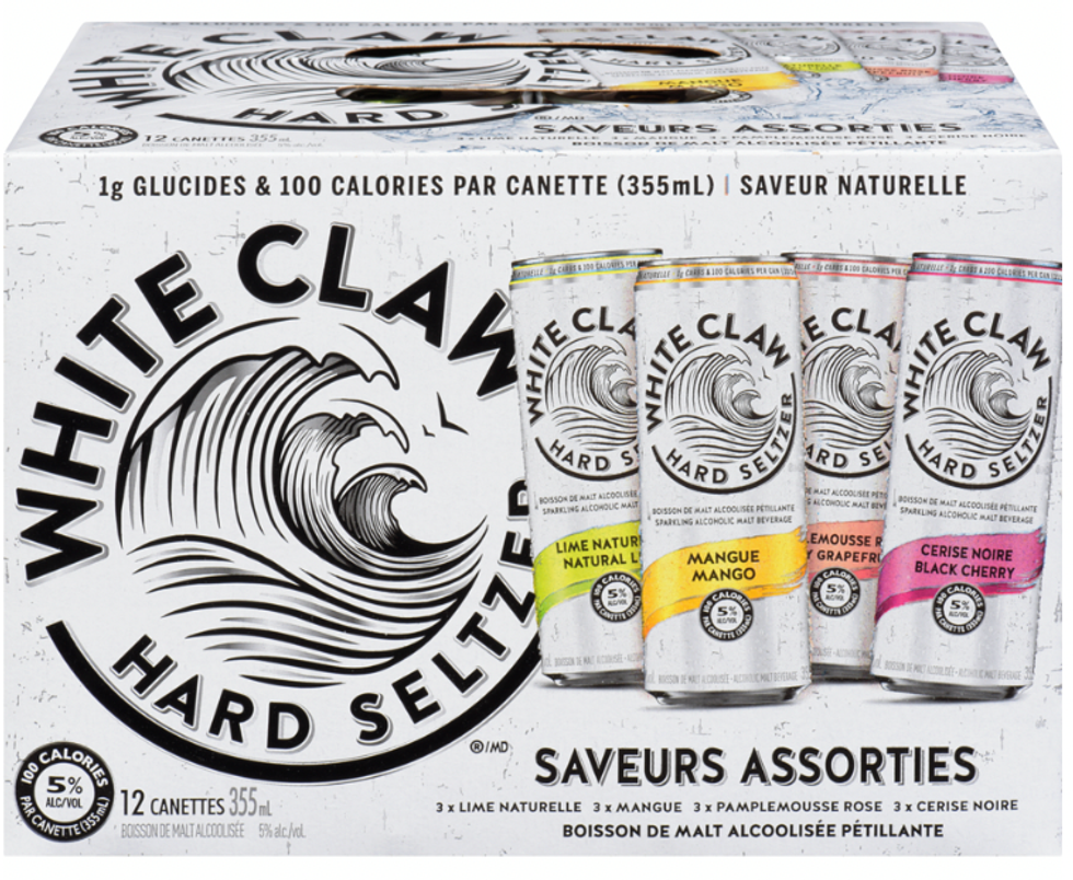 Caisse de White Claw.