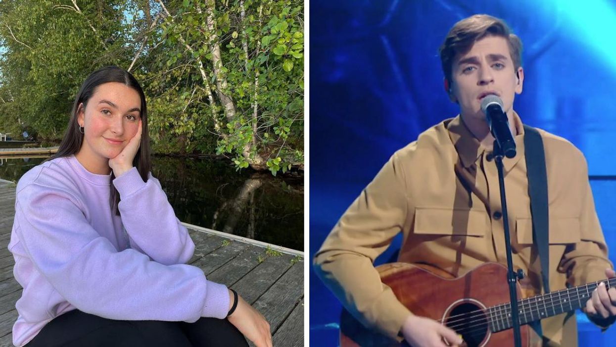 Camélia Zaki de Star Académie. Droite : Édouard Lagacé de Star Académie.