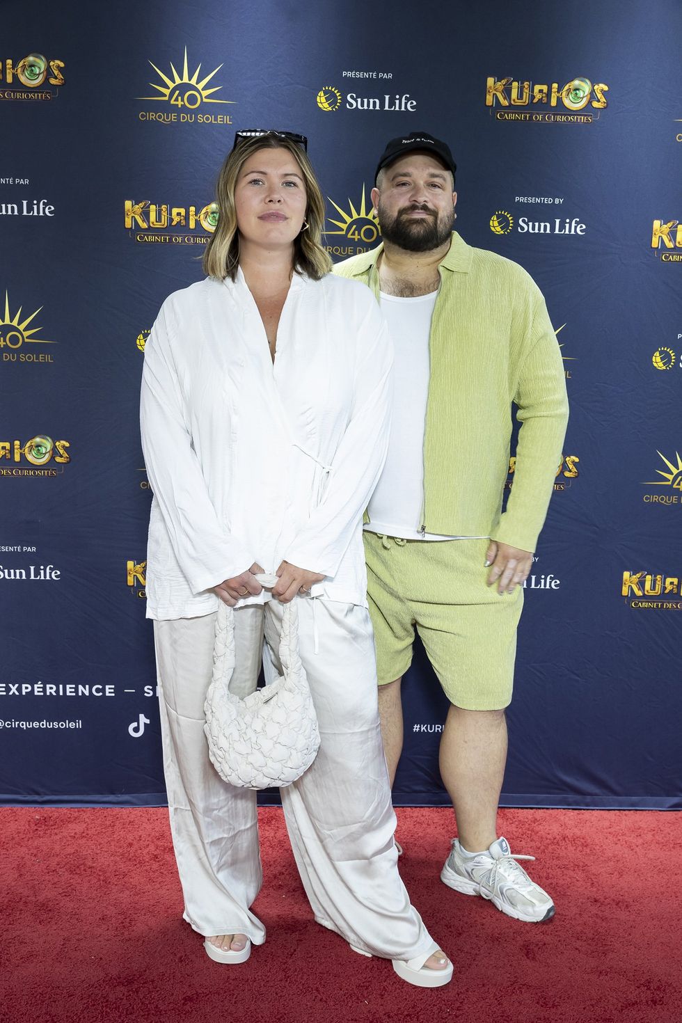 Camille DS et Karl Hardy sur le tapis rouge de Kurios du Cirque du Soleil.