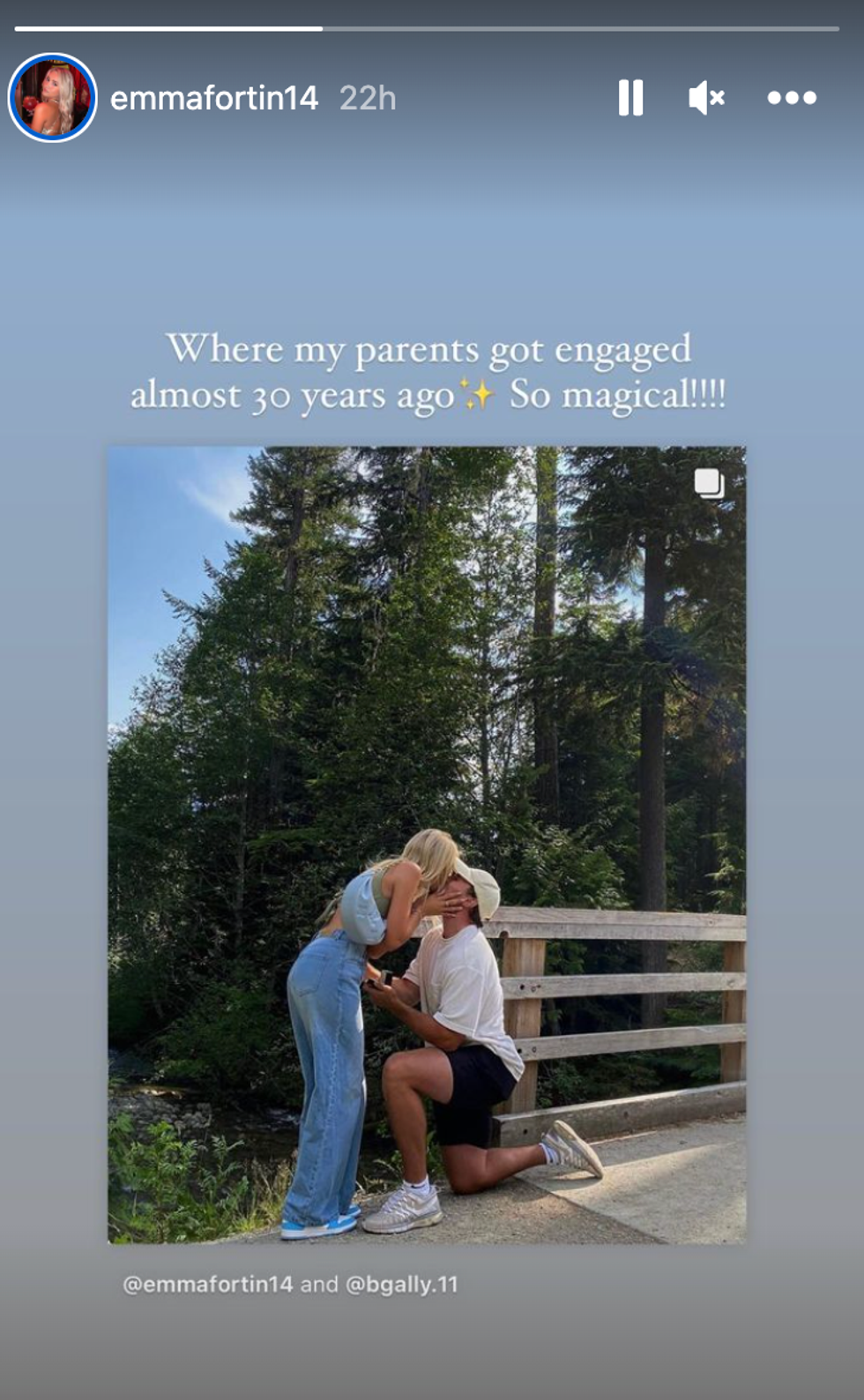 Capture d'\u00e9cran d'une story Instagram d'Emma Fortin.