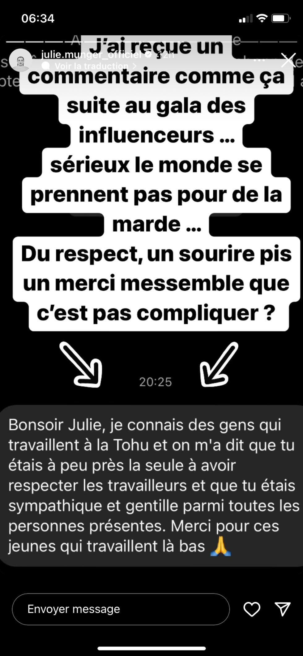 Capture d'\u00e9cran de Julie Munger.