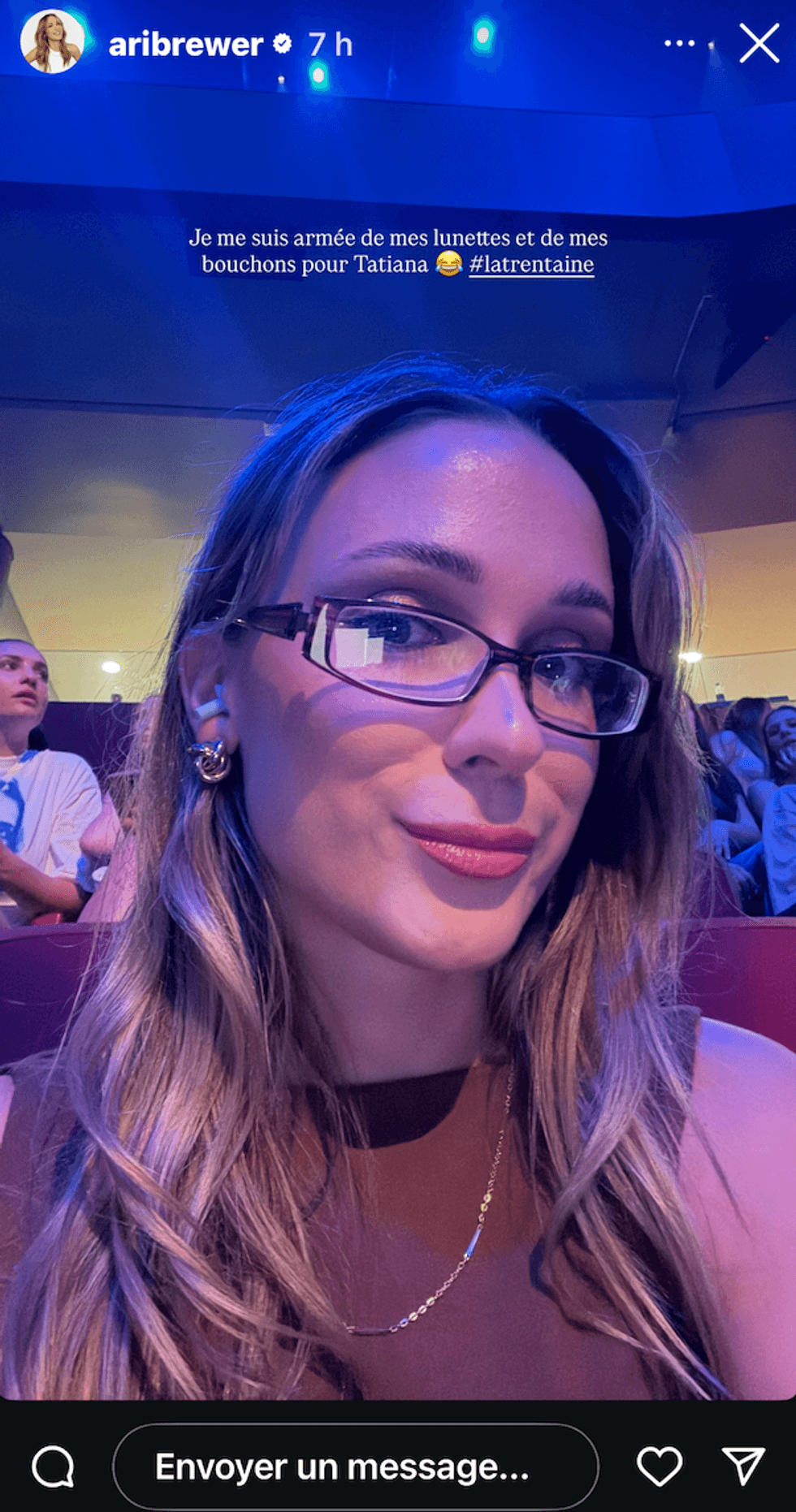 Capture d'\u00e9cran de la story Instagram d'Ariane Brewer.