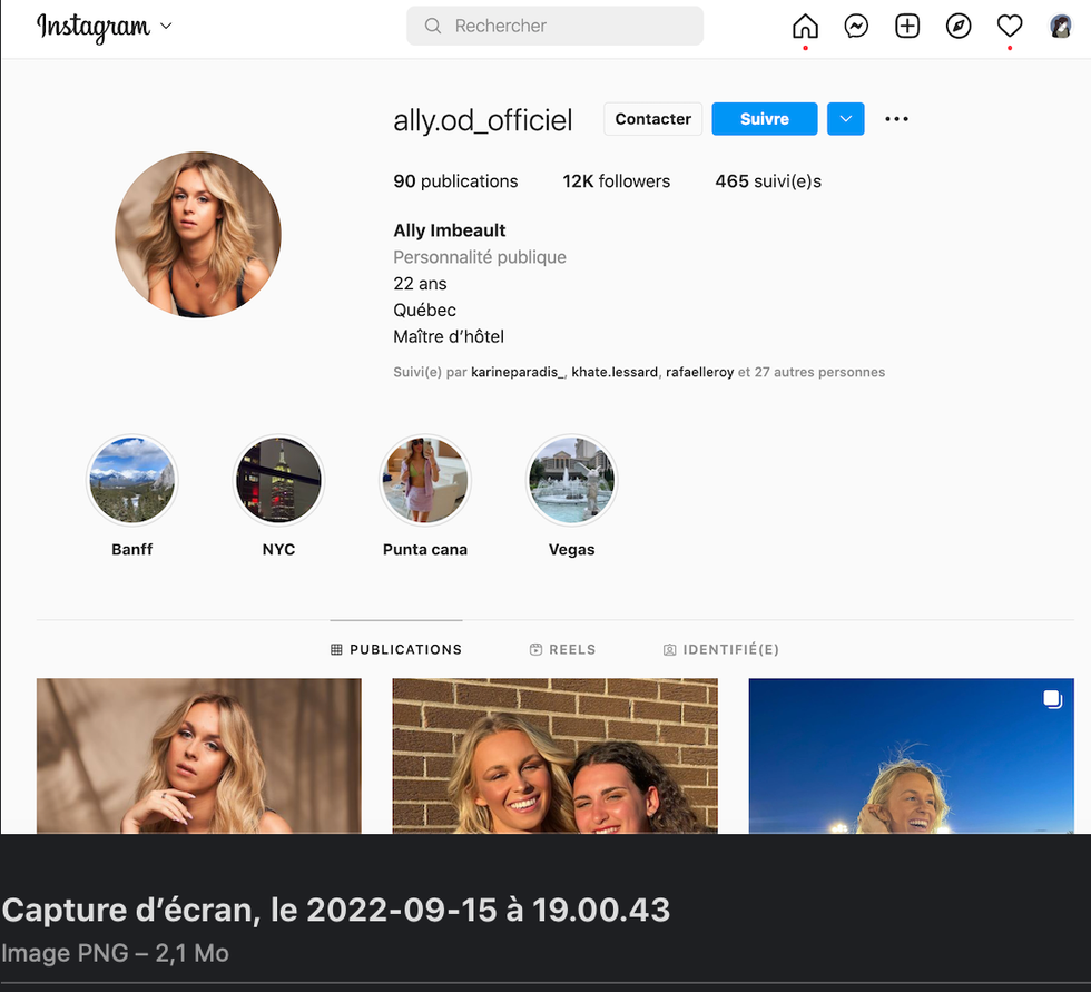Capture d'\u00e9cran du profil d'Ally d'OD.