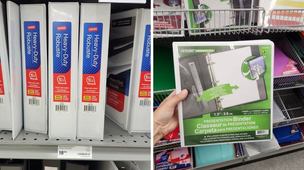 Cartables rigides un pouce et demi.