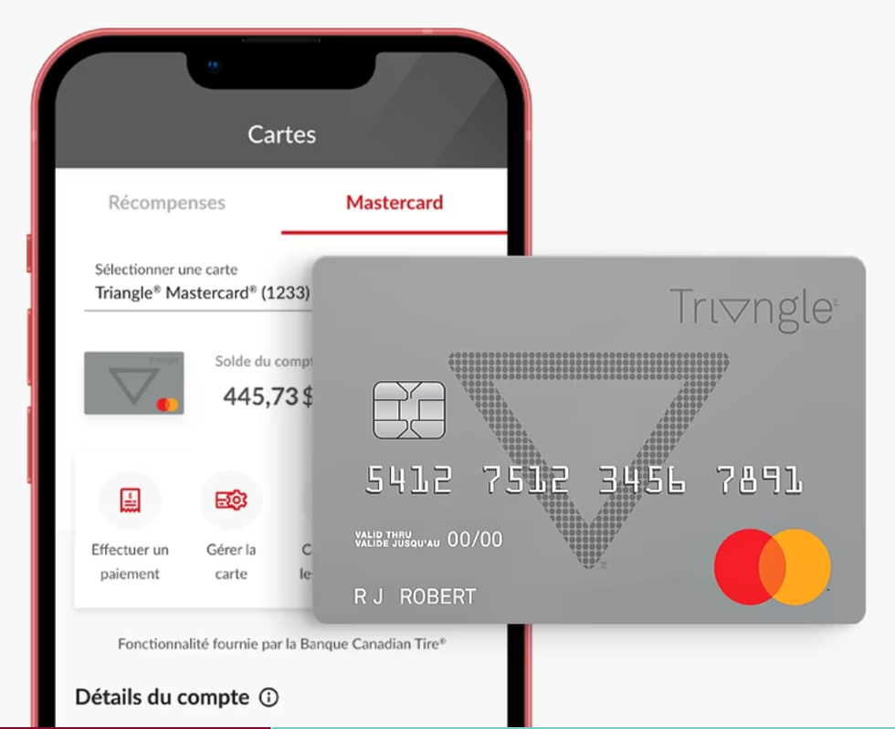 Carte Mastercard Triangle Canadian Tire.
