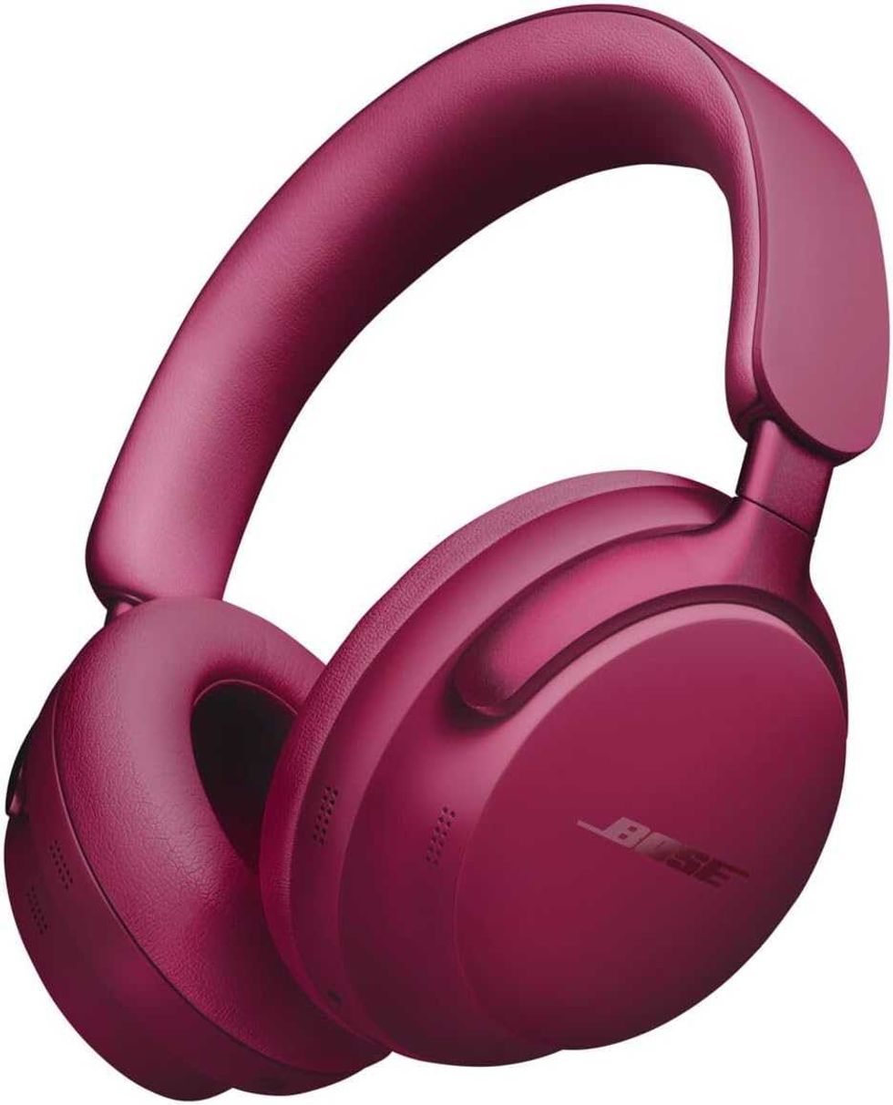 Casque Bose QuietComfort Ultra sans fil couleur prune avec design supra-auriculaire sur le site d'Amazon Prime.