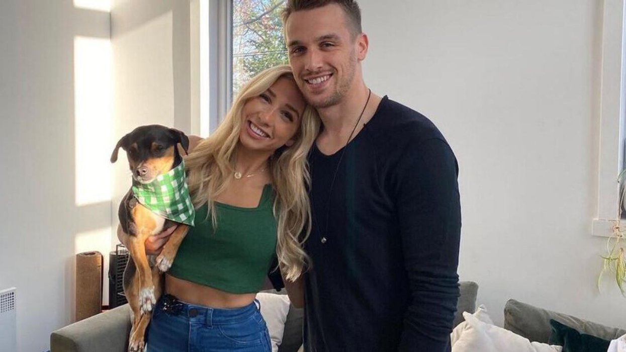 Catherine Bastien, Marc Fitt et leur chien Rocco.