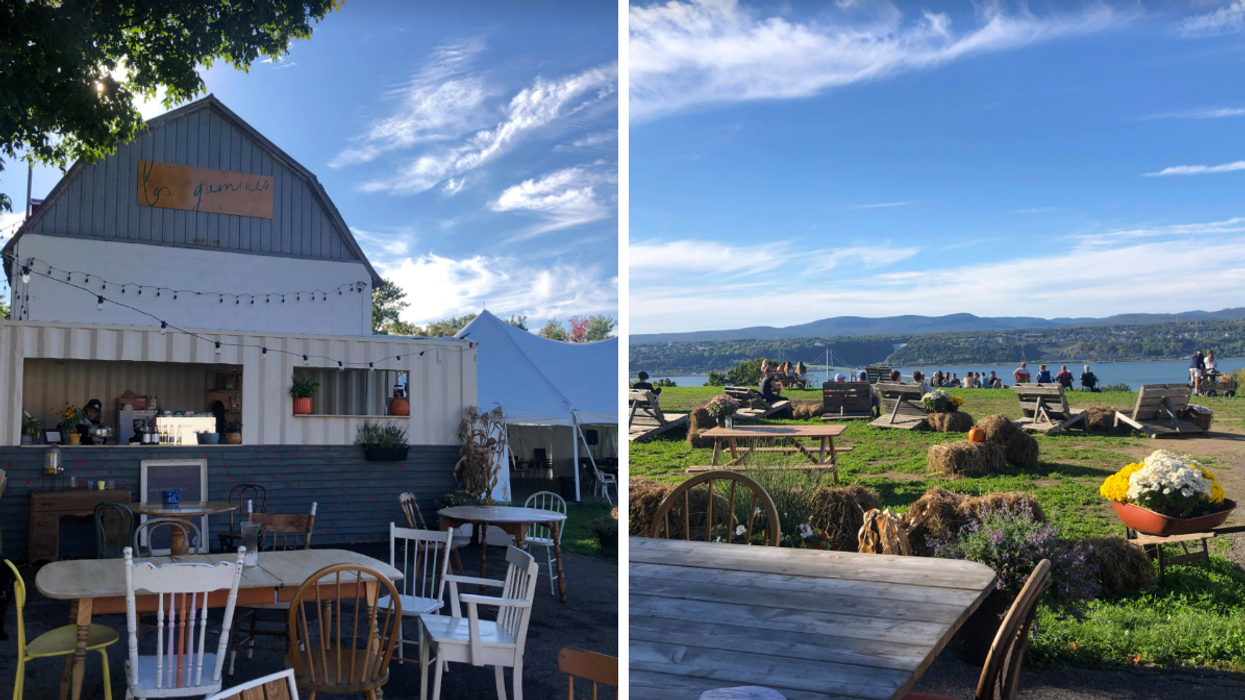 Ce café bien caché au fond d'un verger à 15 min de Québec offre une vue spectaculaire