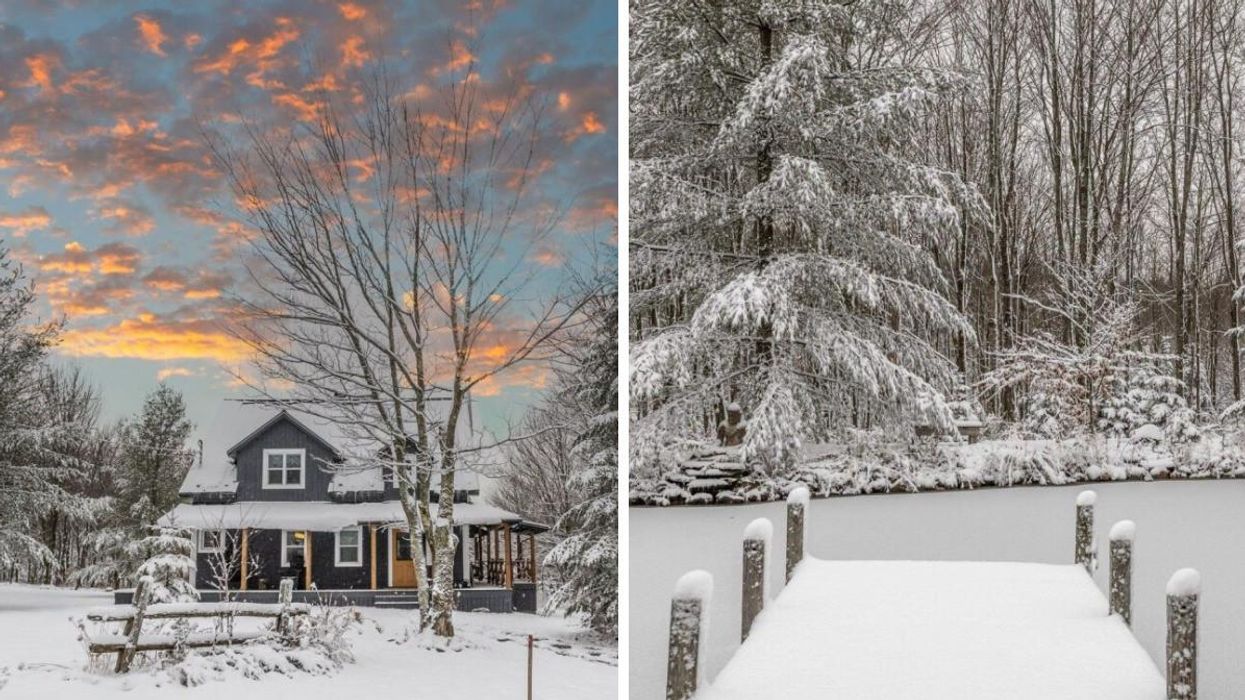 Ce chalet de 1,3 M$ à 1h30 de Montréal semble sortir tout droit d'un film de Noël quétaine