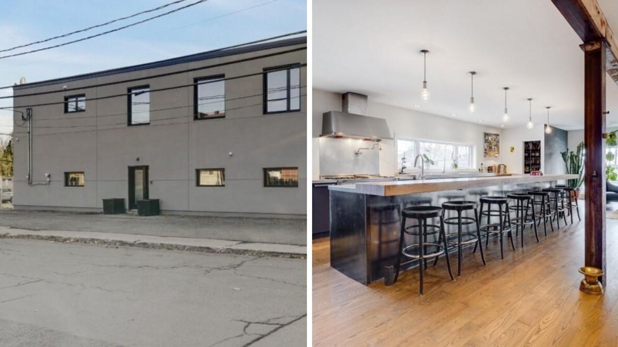 Ce loft sur la Rive-Sud de Montréal ressemble à un entrepôt, mais l'intérieur est WOW