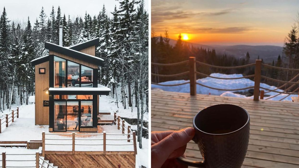Ce mini-chalet près de Québec est LA place où partir en amoureux avec une vue WOW