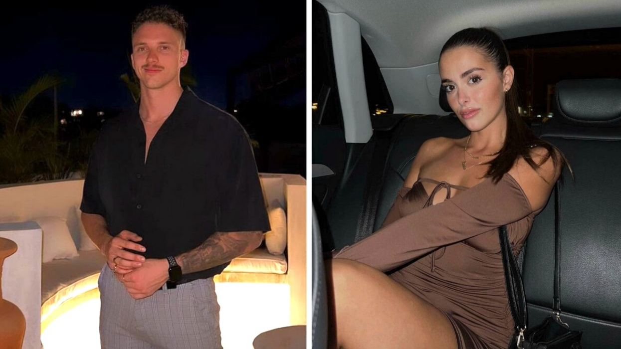 Cedric Cardyn posant sur un toit le soir. Droite : Bianka Daoust dans une voiture.