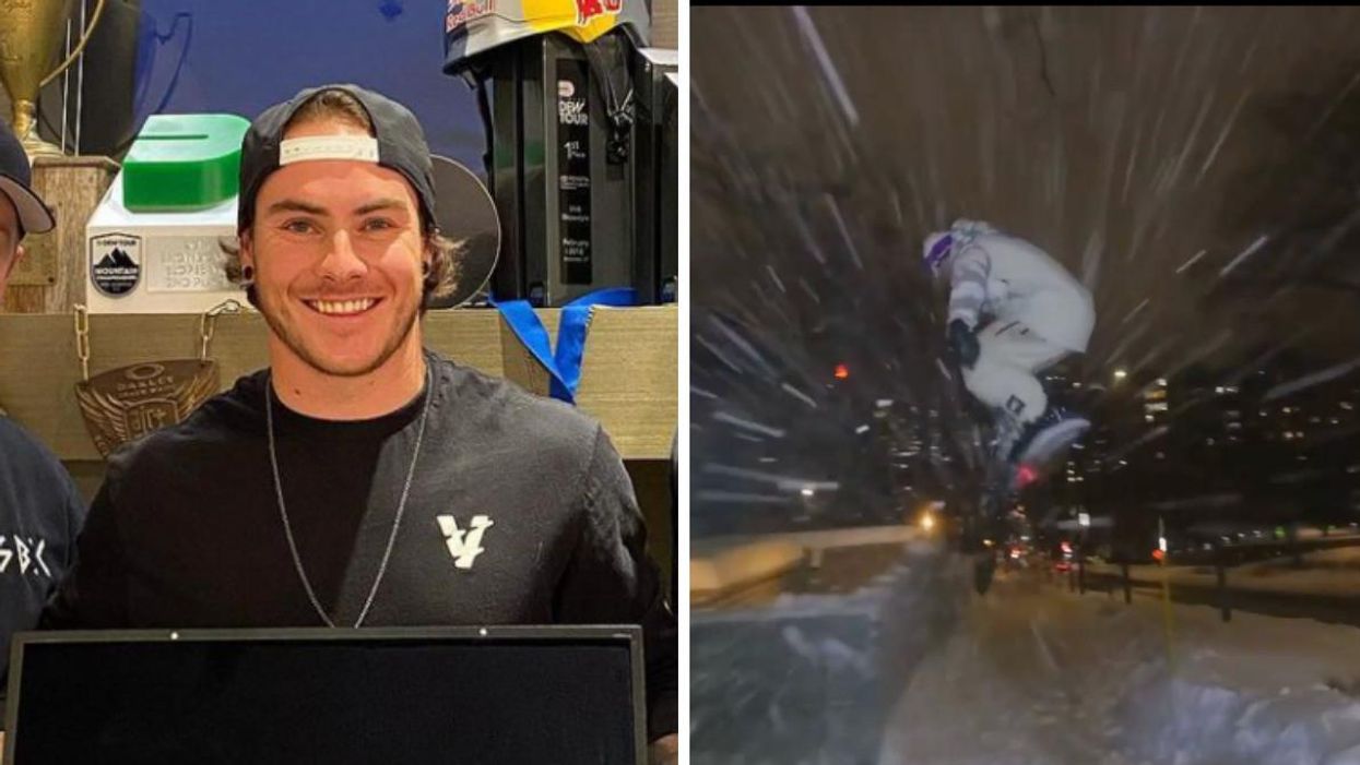 Cet Olympien dévale les rues de Montréal en «snow» à une vitesse impressionnante (VIDÉO)