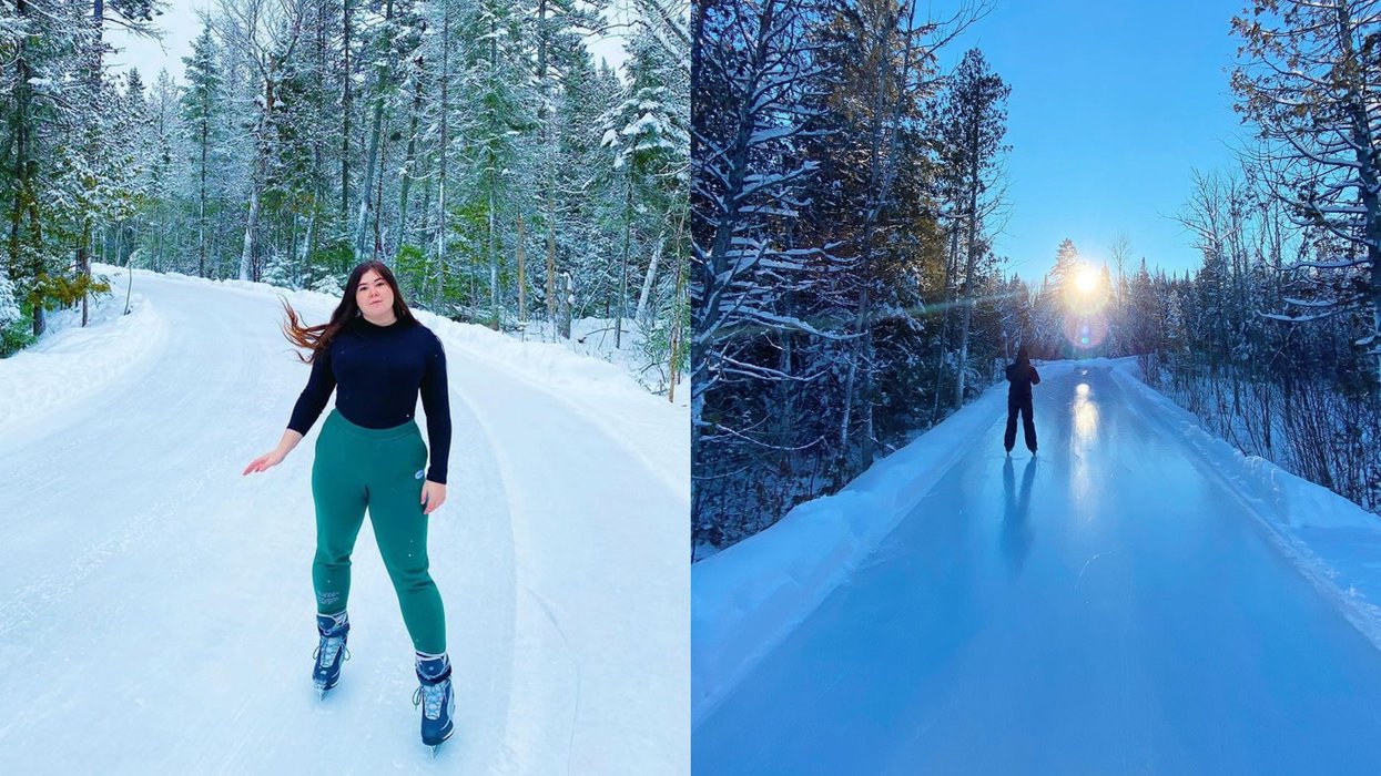 Cette patinoire près de Montréal offre une belle glace lisse en forêt