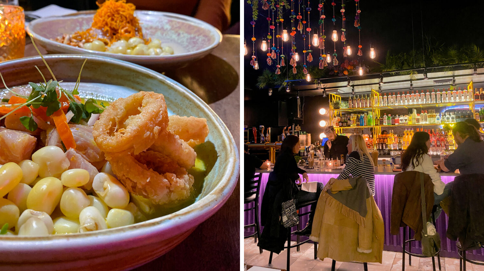 Ceviche. Droite : Bar.