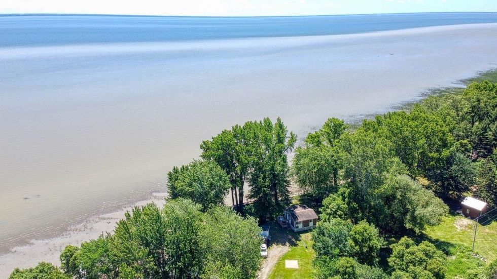 Chalet \u00e0 Yamachiche vue de haut.