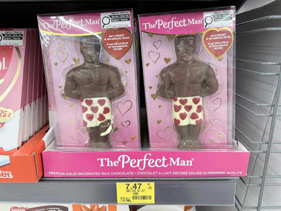 Chocolat au lait The Perfect Man vendu au Tigre G\u00e9ant pour 7,47$.