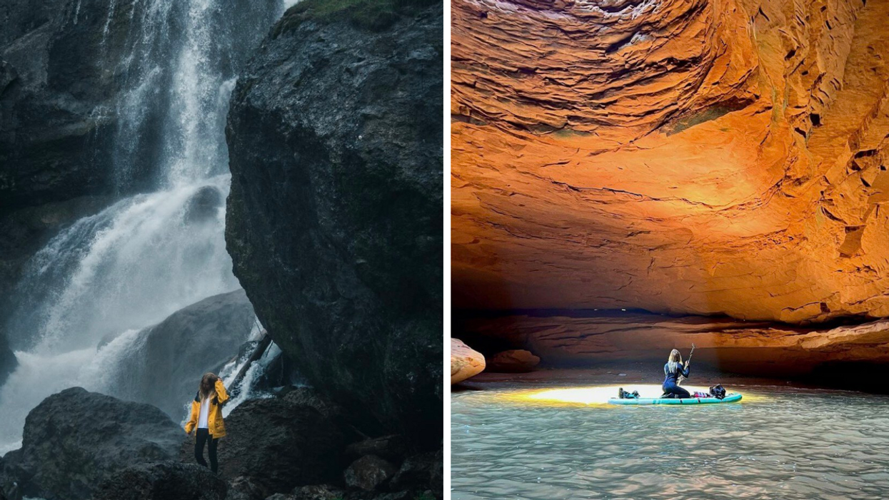 Chute Neigette. Droite : Parc Gros Cap.