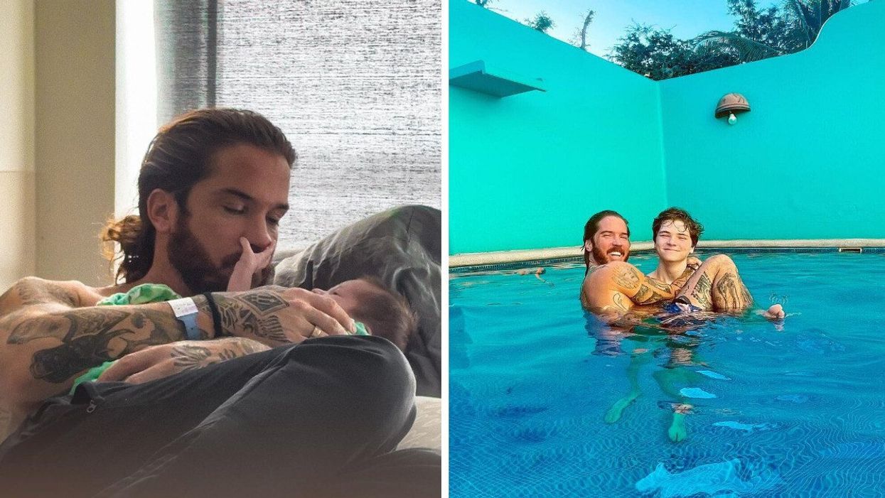 Claude Bégin et ses fils.