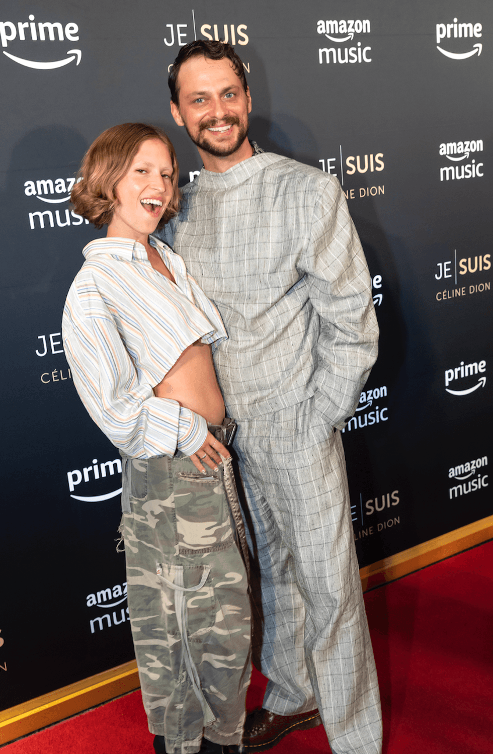 Claudia Bouvette et Nico Racicot sur le tapis rouge de JE SUIS : C\u00c9LINE DION.
