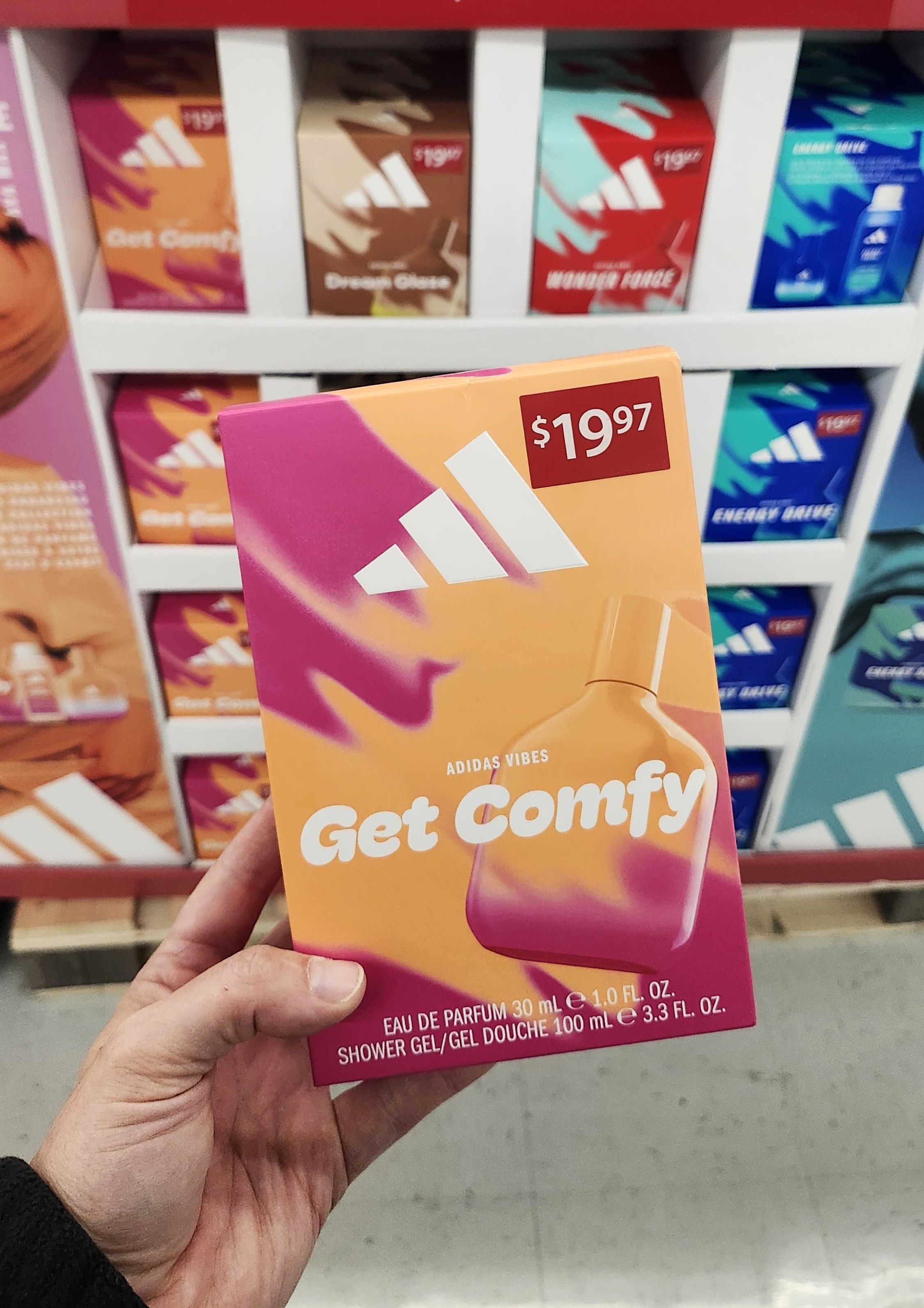 Coffret parfum et gel douche de la marque Adidas.