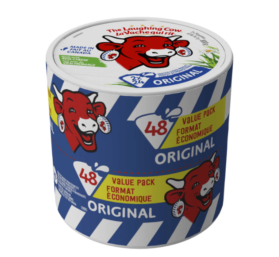 Collation de fromage original La vache qui rit dans la circulaire du Costco.