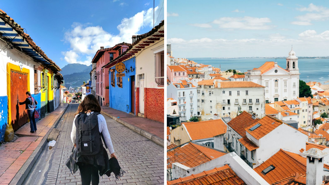 Colombie. Droite : Lisbonne.