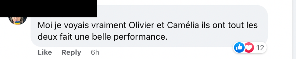 Commentaire Facebook.